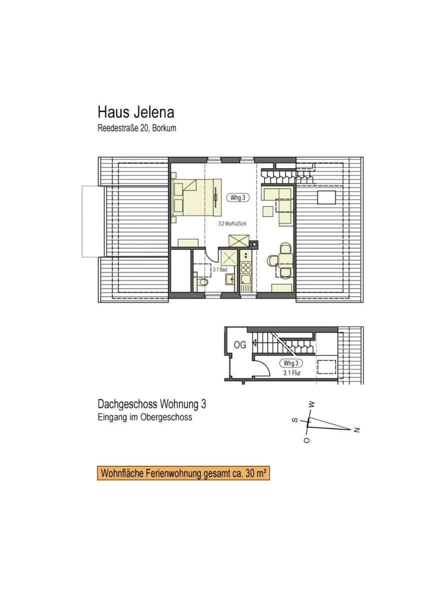 Haus Jelena Appartement 3 Borkum Eksteriør billede
